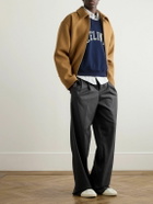 CELINE - Logo-Appliquéd Cotton-Jersey Sweatshirt - Blue