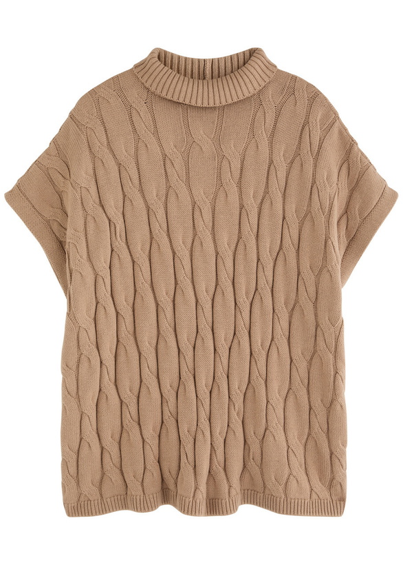 Photo: Eileen Fisher Cable-knit Cotton-blend Jumper Beige