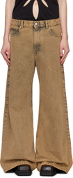 KUSIKOHC Brown Oversized Jeans