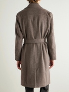 Oliver Spencer - Double-Breasted Recycled Wool-Blend Coat - Brown