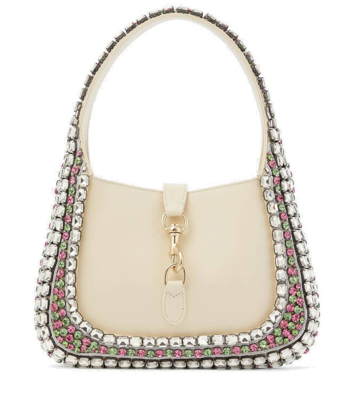 Photo: Gucci Gucci Jackie Small crystal-embellished leather shoulder bag