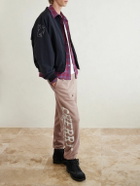 Cherry Los Angeles - Hollywood Tapered Printed Cotton-Fleece Sweatpants - Brown