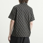Maharishi Men's Kasuri Cuban Collar Shirt in Sumi Black