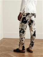 TOM FORD - Straight-Leg Velvet-Trimmed Printed Stretch-Silk Pyjama Trousers - White