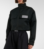 Balenciaga Cropped technical faille track jacket