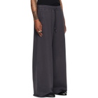 LU'U DAN Gray Raw-Cut Bontan Sweatpants