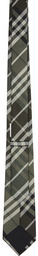 Burberry Khaki Silk Check Modern Cut Tie