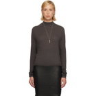 Rick Owens Gray Tower Crater Knit Sweater