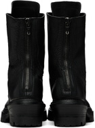 Julius Black Side Zip Lace Up Boots