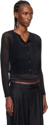 PLEATS PLEASE ISSEY MIYAKE Black Tatami April Cardigan
