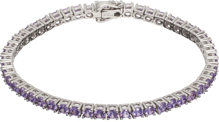 Photo: Hatton Labs Silver & Purple Tennis Bracelet