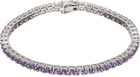 Hatton Labs Silver & Purple Tennis Bracelet