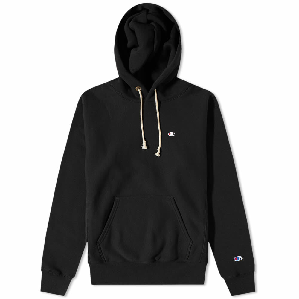 Champion Reverse Weave Men's Classic Hoody in Black Champion Reverse Weave