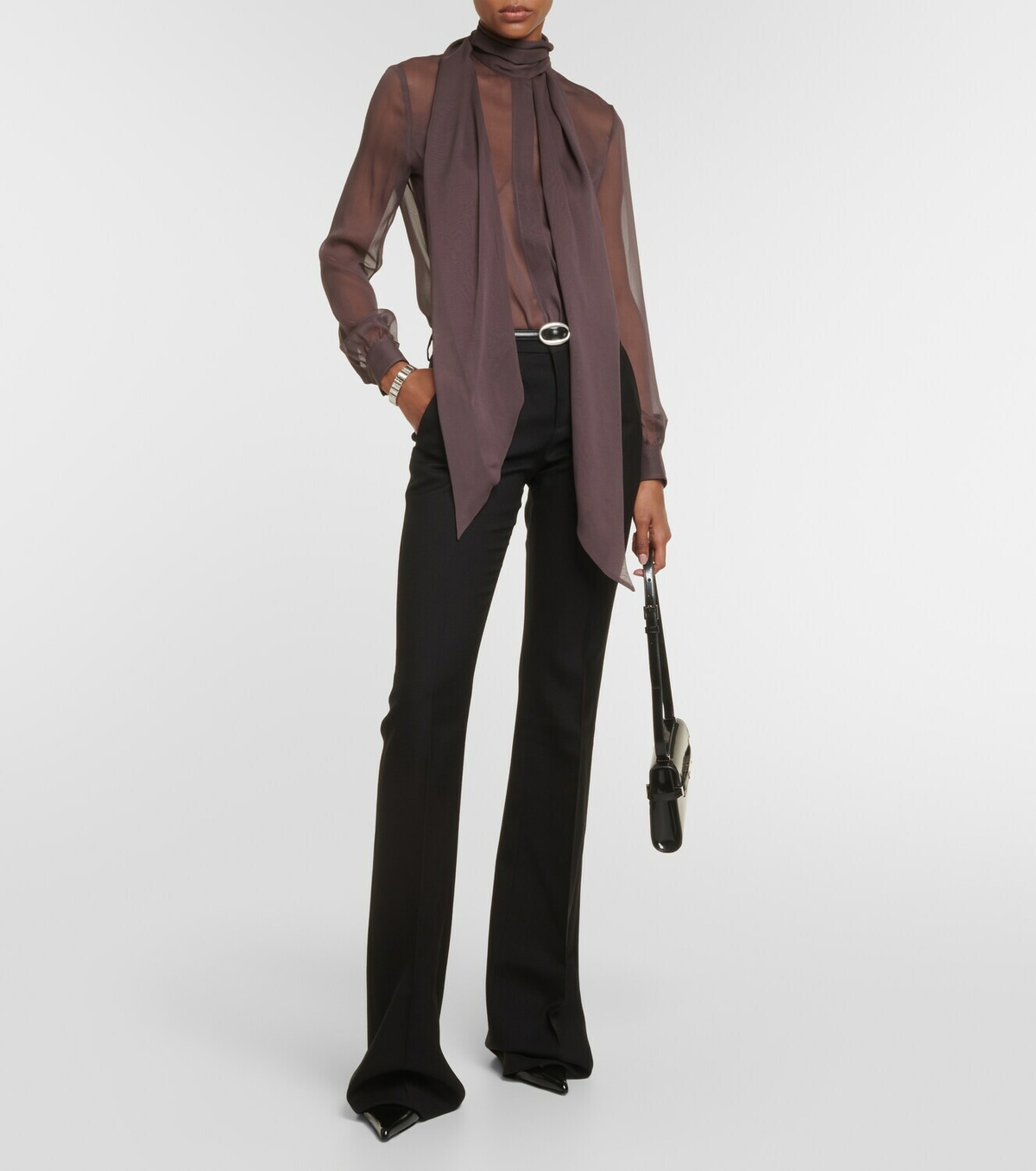 Saint Laurent High-rise flared wool suit pants Saint Laurent