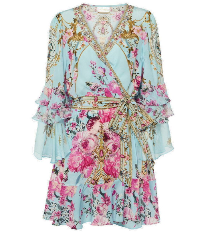 Photo: Camilla Embellished floral silk crêpe wrap dress