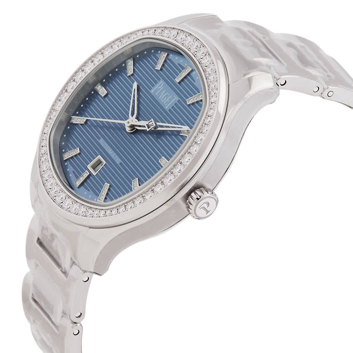 Piaget Polo Date Automatic Diamond Blue Dial Watch G0A47027