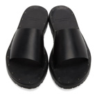 Officine Creative Black Leather Chios 1 Sandals