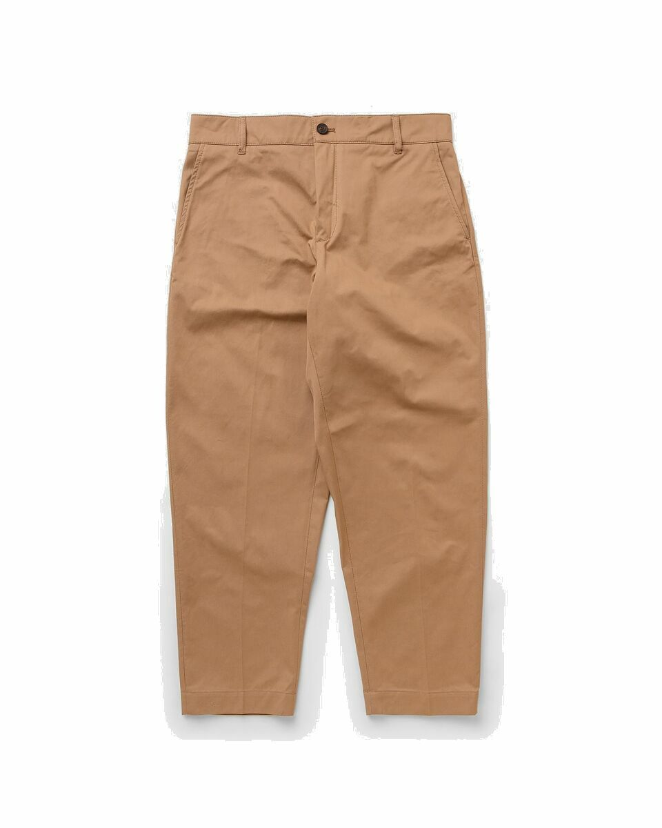 Photo: Maison Kitsune Regular Chino Pants Brown - Mens - Casual Pants