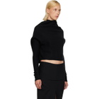 Rick Owens Black Tower LS Crater Sweater
