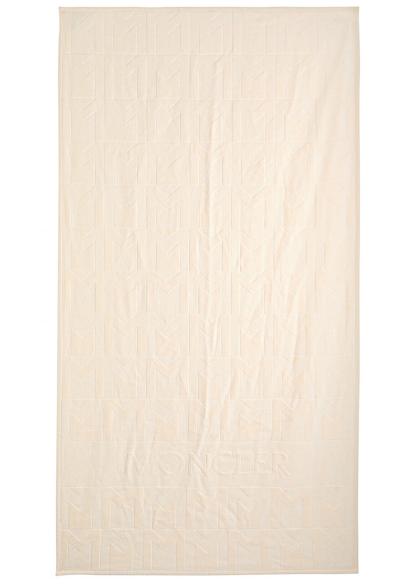 Photo: Moncler Monogram-jacquard Beach Towel - Cream - One Size