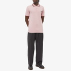 Fred Perry Men's Slim Fit Twin Tipped Polo Shirt in Chalk Pink/Washed Red/Blue