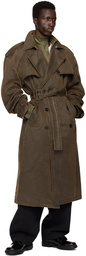 Han Kjobenhavn Brown Oversized Coated Trench Coat