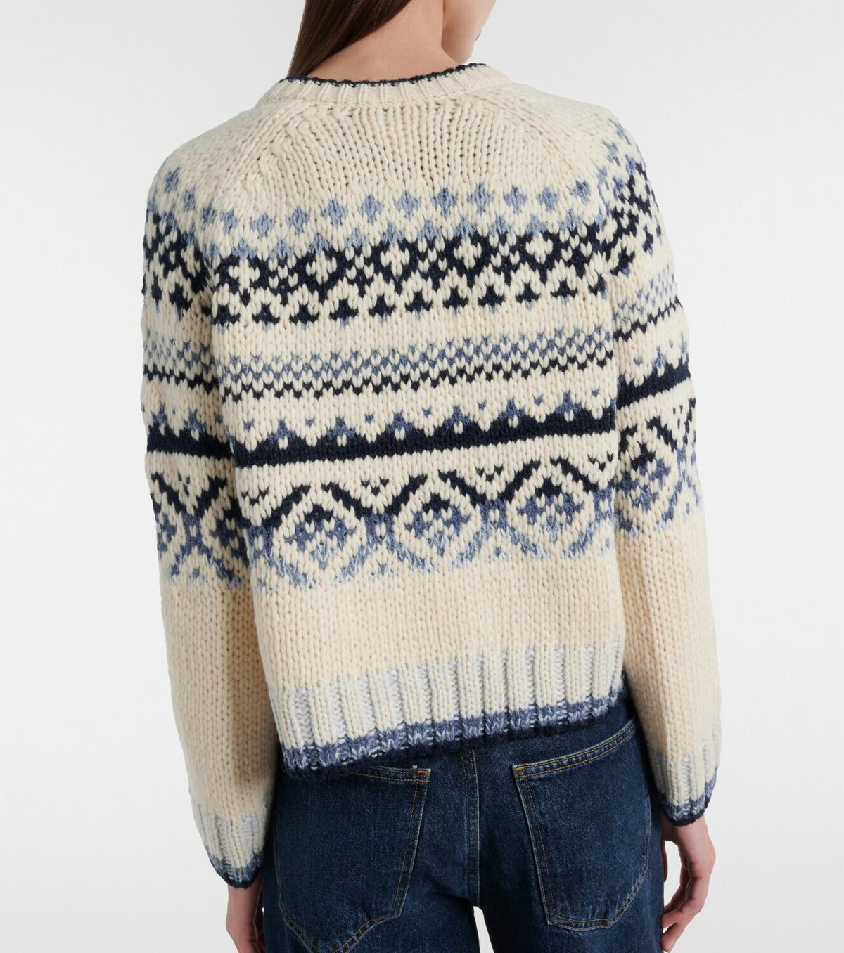 Velvet Tovah Fair Isle wool-blend cardigan