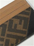 Fendi - Logo-Print Coated-Canvas and Leather Cardholder