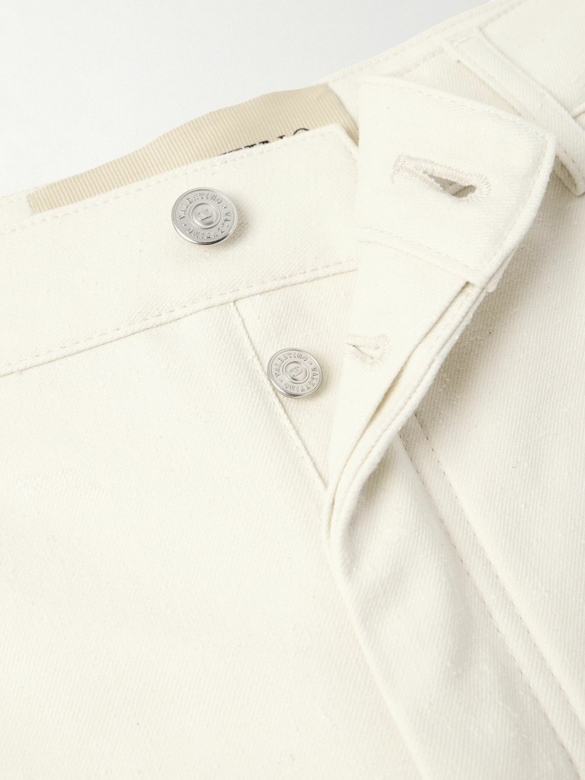 Valentino Garavani - Straight-Leg Embellished Jeans - White