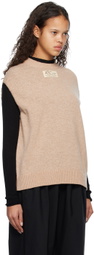 Raf Simons Beige Crewneck Vest