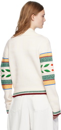 Casablanca Off-White Laurel Olympique Sweater