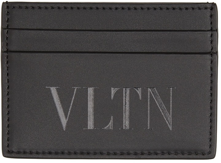 Photo: Valentino Garavani Black Monotone 'VLTN' Card Holder