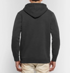 Stüssy - Logo-Print Fleece-Back Cotton-Blend Jersey Hoodie - Charcoal