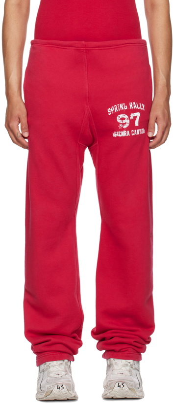 Photo: GREG ROSS SSENSE Exclusive Red Sweatpants