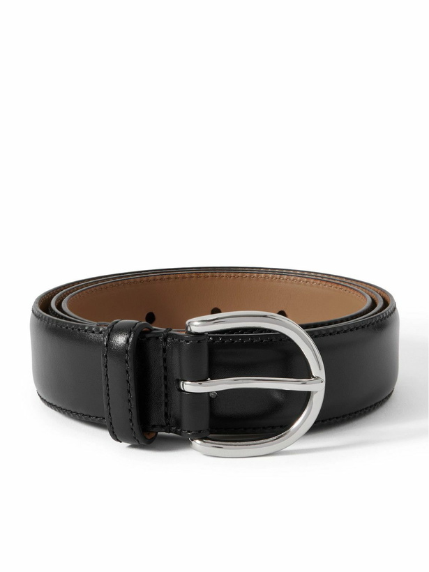 Photo: MORJAS - The Belt 3cm Leather Belt - Black
