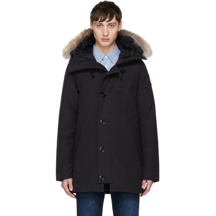 Photo: Canada Goose Navy Down and Fur Chateau Parka
