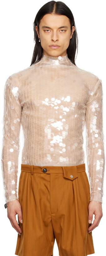 Photo: EGONlab Off-White Sequin Turtleneck