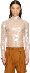 EGONlab Off-White Sequin Turtleneck