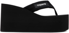 Coperni Black Branded Wedge Sandals