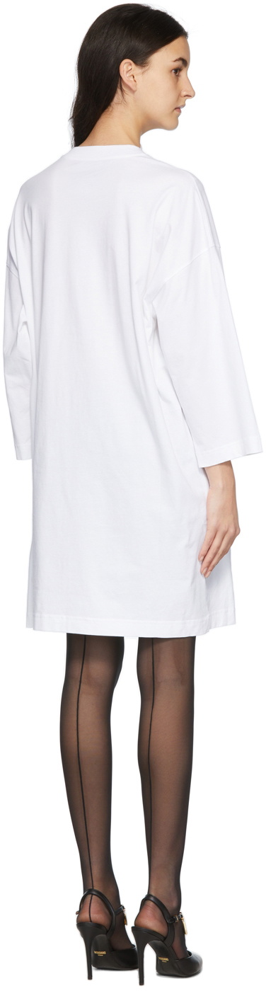 oversized moschino t shirt dress Moschino White Oversized Print T-Shirt Dress Moschino
