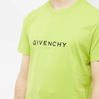 Givenchy Men's Reverse Print T-Shirt in Citrus Green