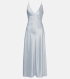 Leset Barb satin slip dress