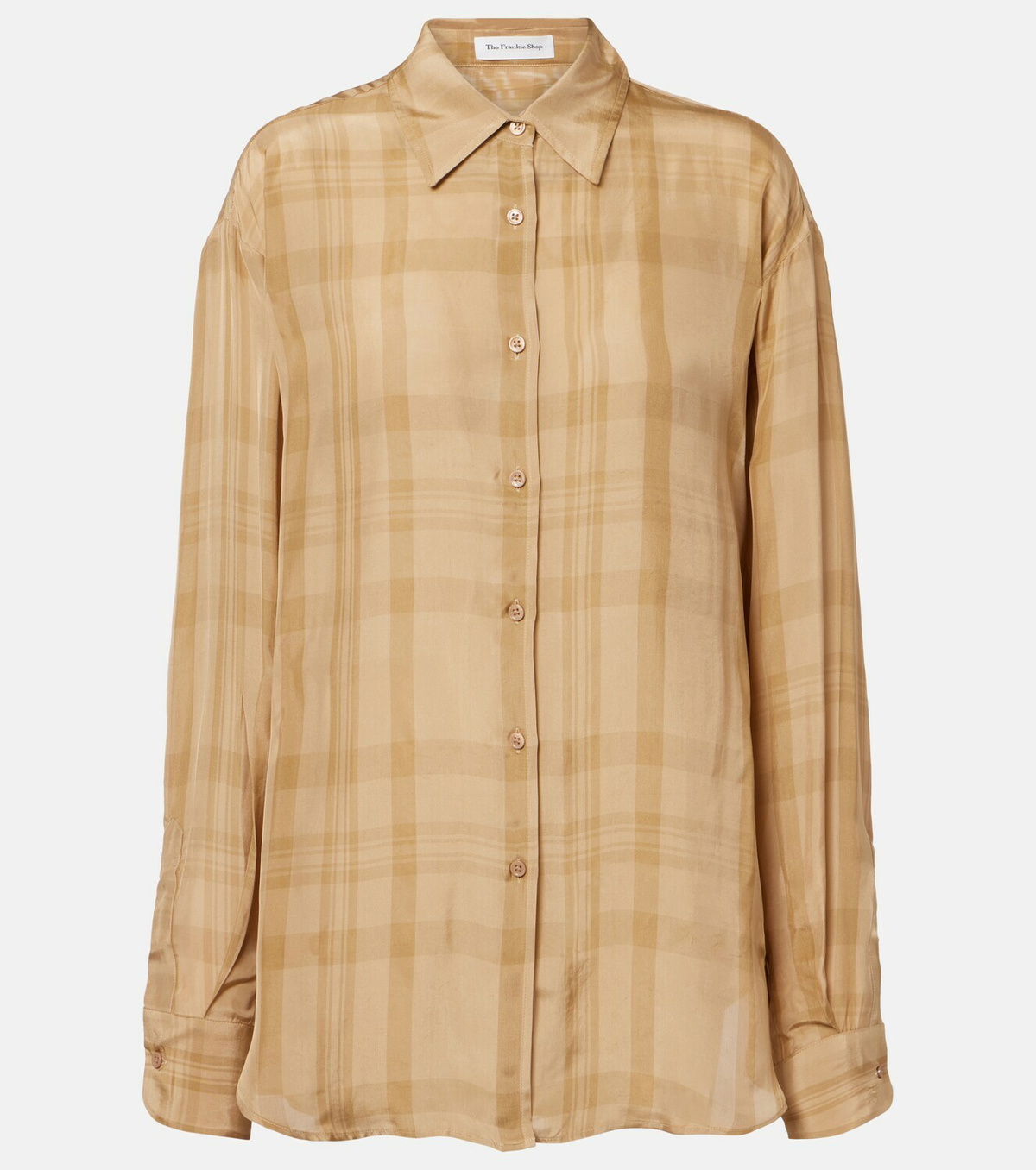 The Frankie Shop Peri checked twill shirt