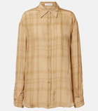 The Frankie Shop Peri checked twill shirt
