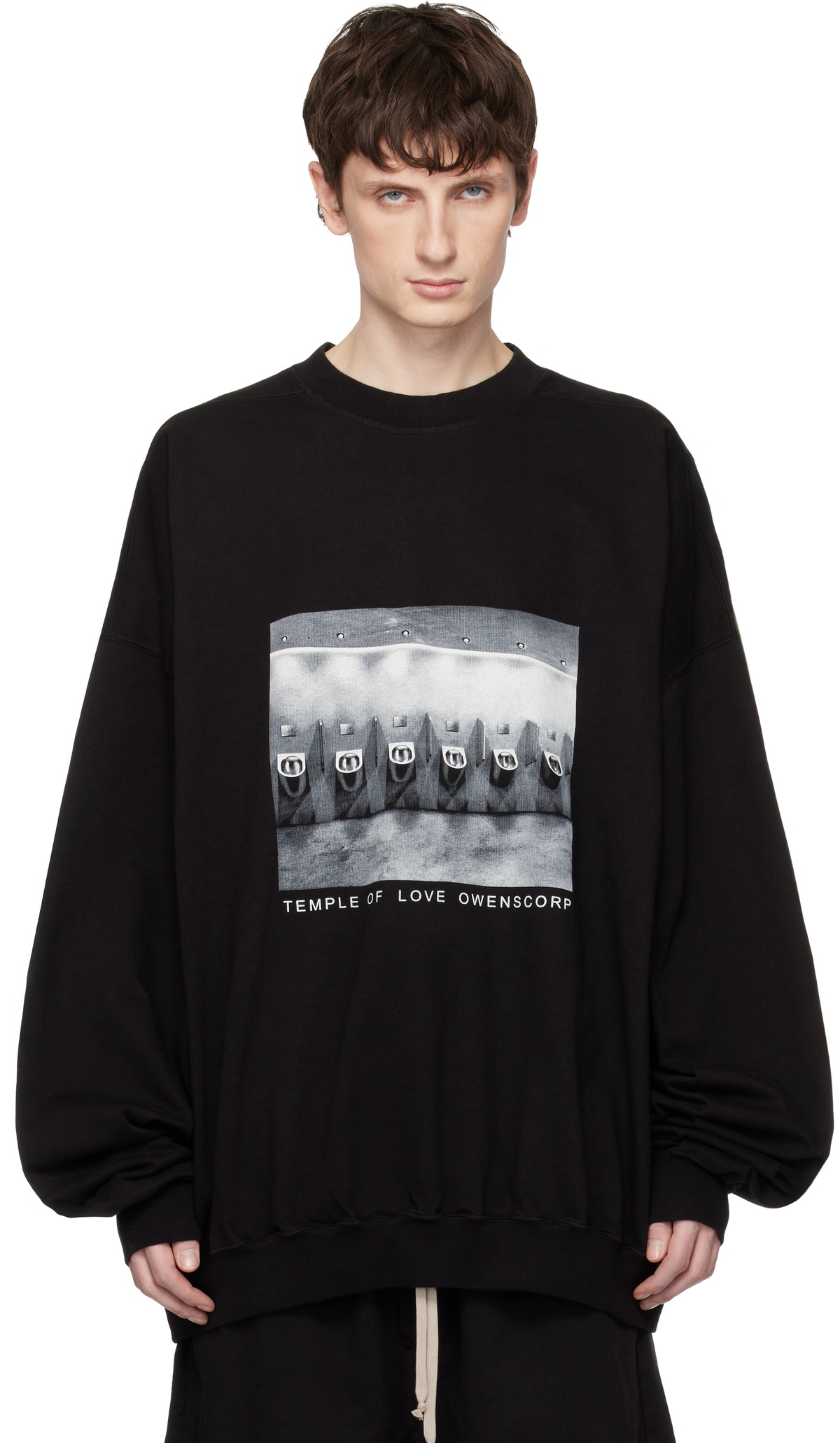 Rick Owens DRKSHDW Black Temple Hun Crewneck Sweatshirt