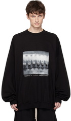 Rick Owens DRKSHDW Black Temple Hun Crewneck Sweatshirt
