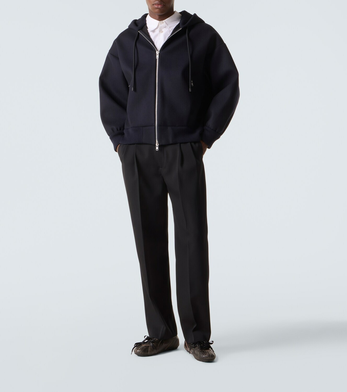 Simone Rocha Embellished wool-blend hoodie