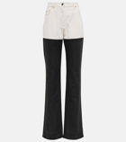 Peter Do - Two-tone high-rise straight jeans