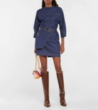 Fendi Belted denim minidress