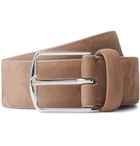 Loro Piana - 3cm Nubuck Belt - Neutrals